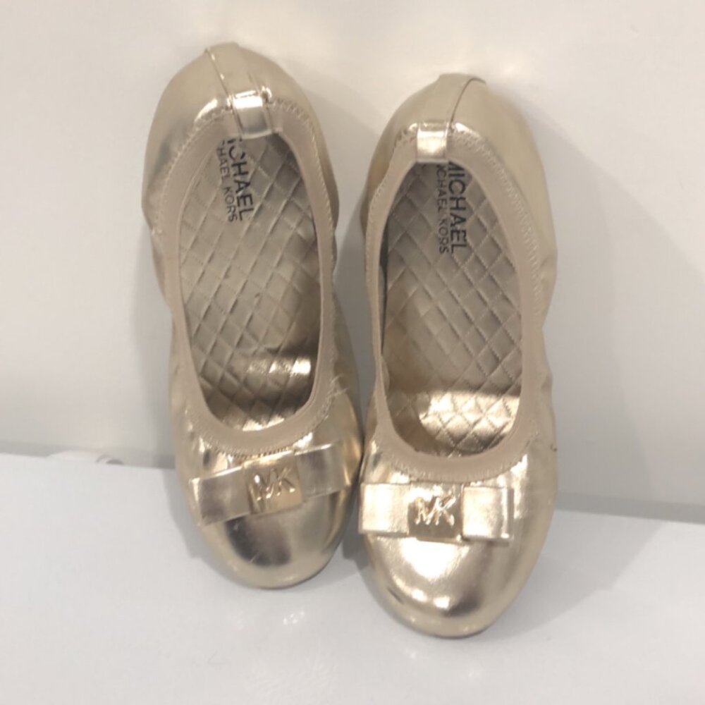 Michael Kors Noelle Gold Ballet Flats